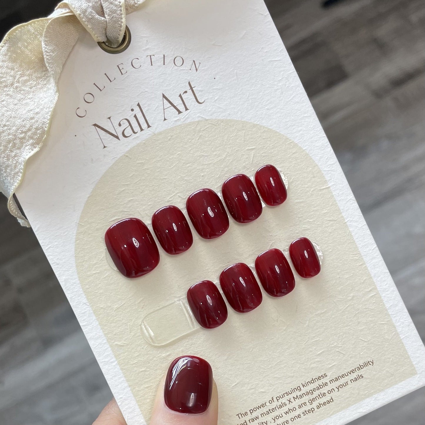 Caramel Amber| Short Squoval Manicure| Handmade Press On Nail H185 Scarlet