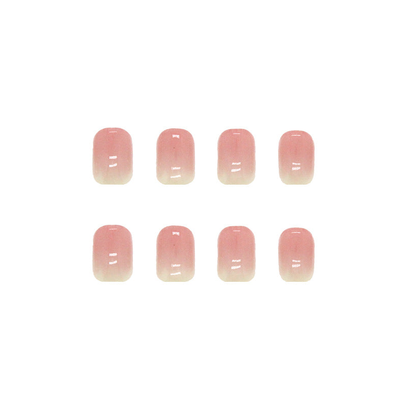 Peach Pink Ombre| Short Squoval Manicure | Press On Nail