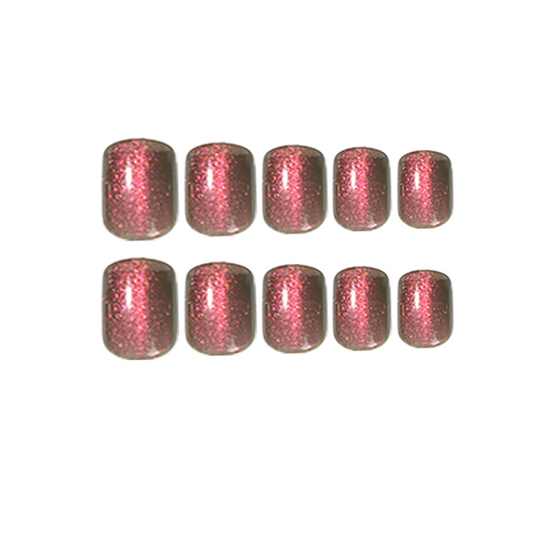 Burgundy Bliss| Short Squoval Manicure | Press On Nails N545