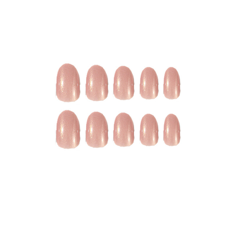 Glinting Misty Pink | Short Almond Manicure | Press On Nails N740