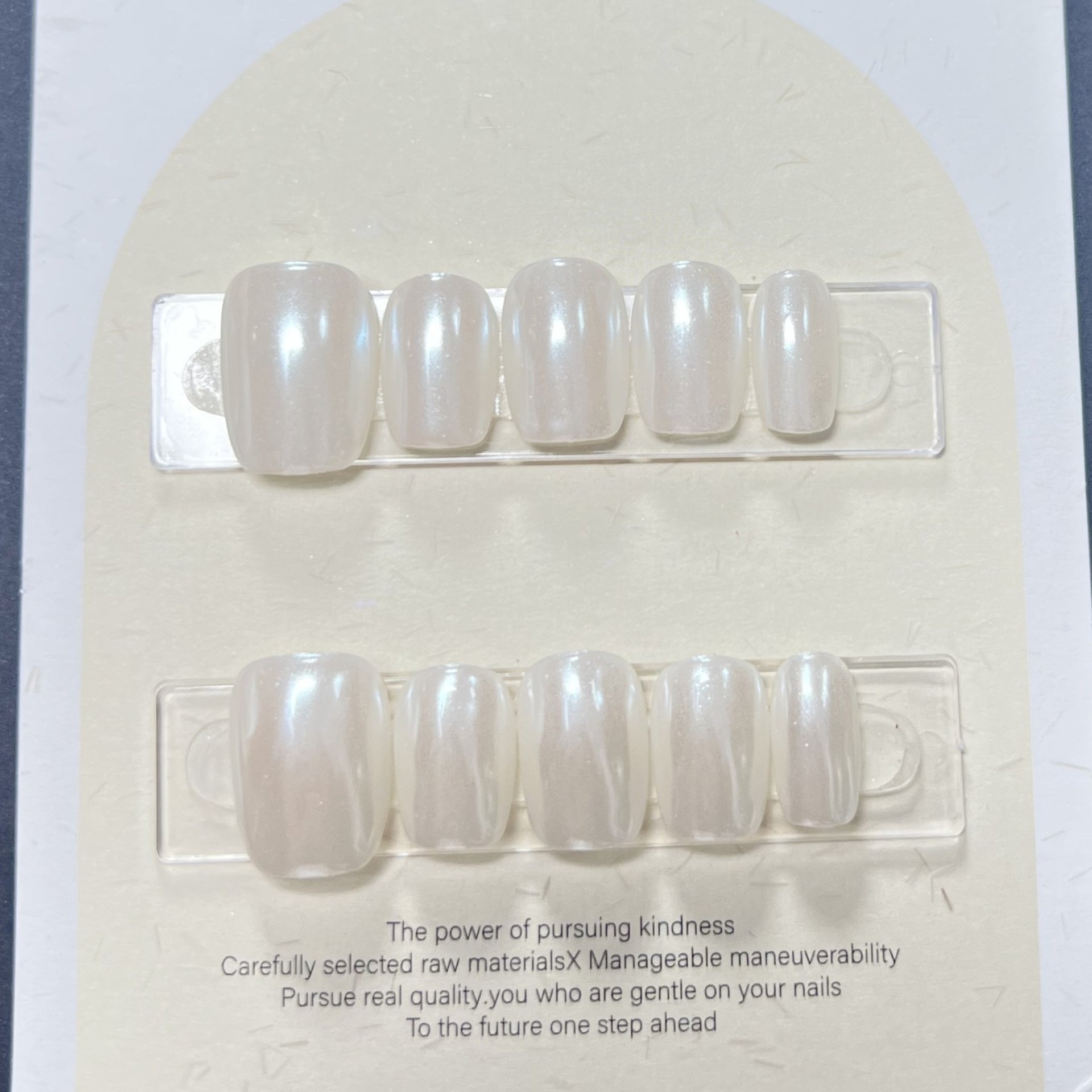 Soothing Ivory Radiance| Short Squoval Manicure | Handmade Press On Nails H106 White