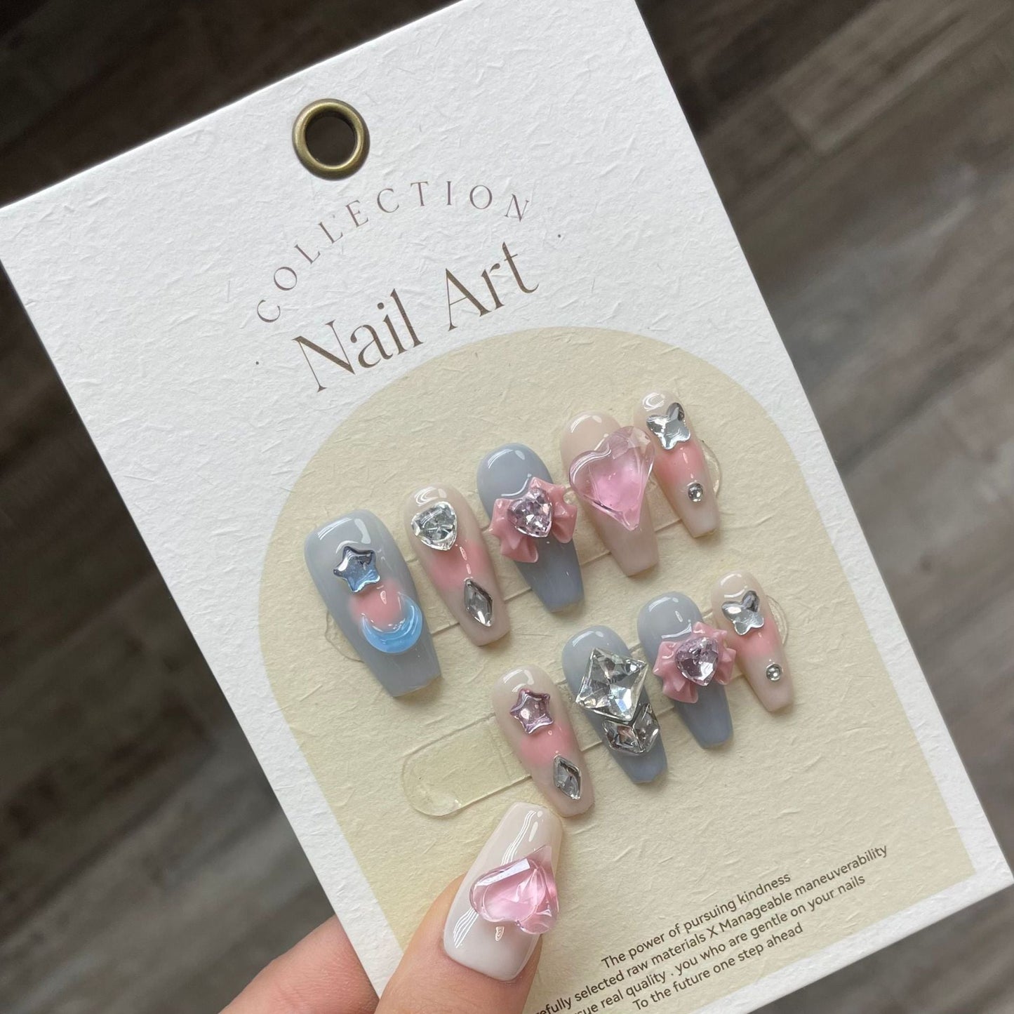 Sweet Fantasy| Long Short Coffin Manicure | Handmade Press On Nails H248 Long