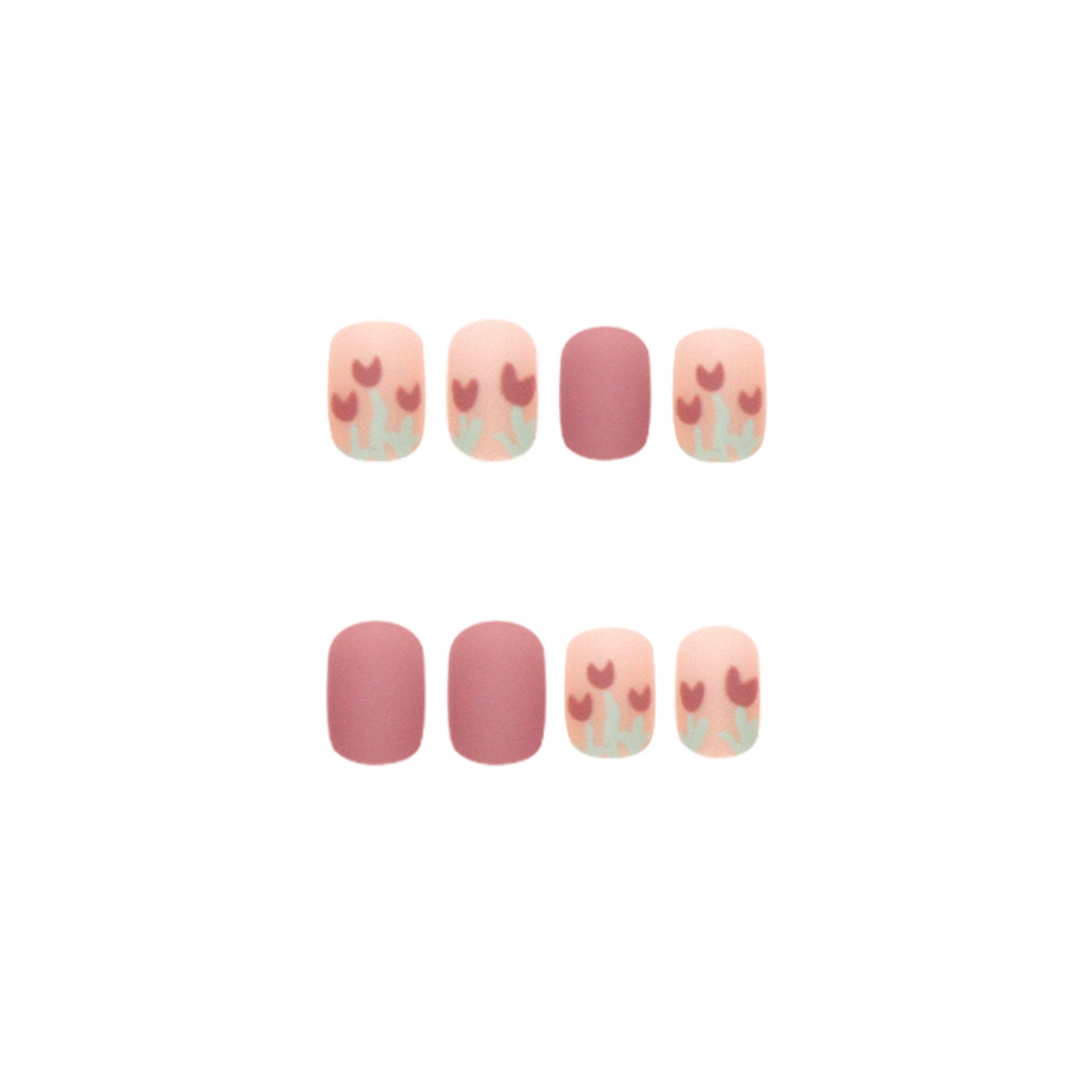 Dusty Rose Matt | Short Squoval Manicure | Press On Nail