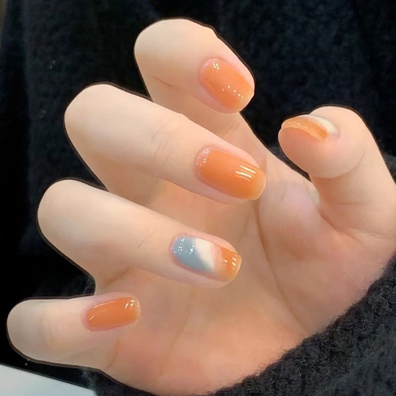 Sunset Hue| Short Squoval Manicure | Press On Nail