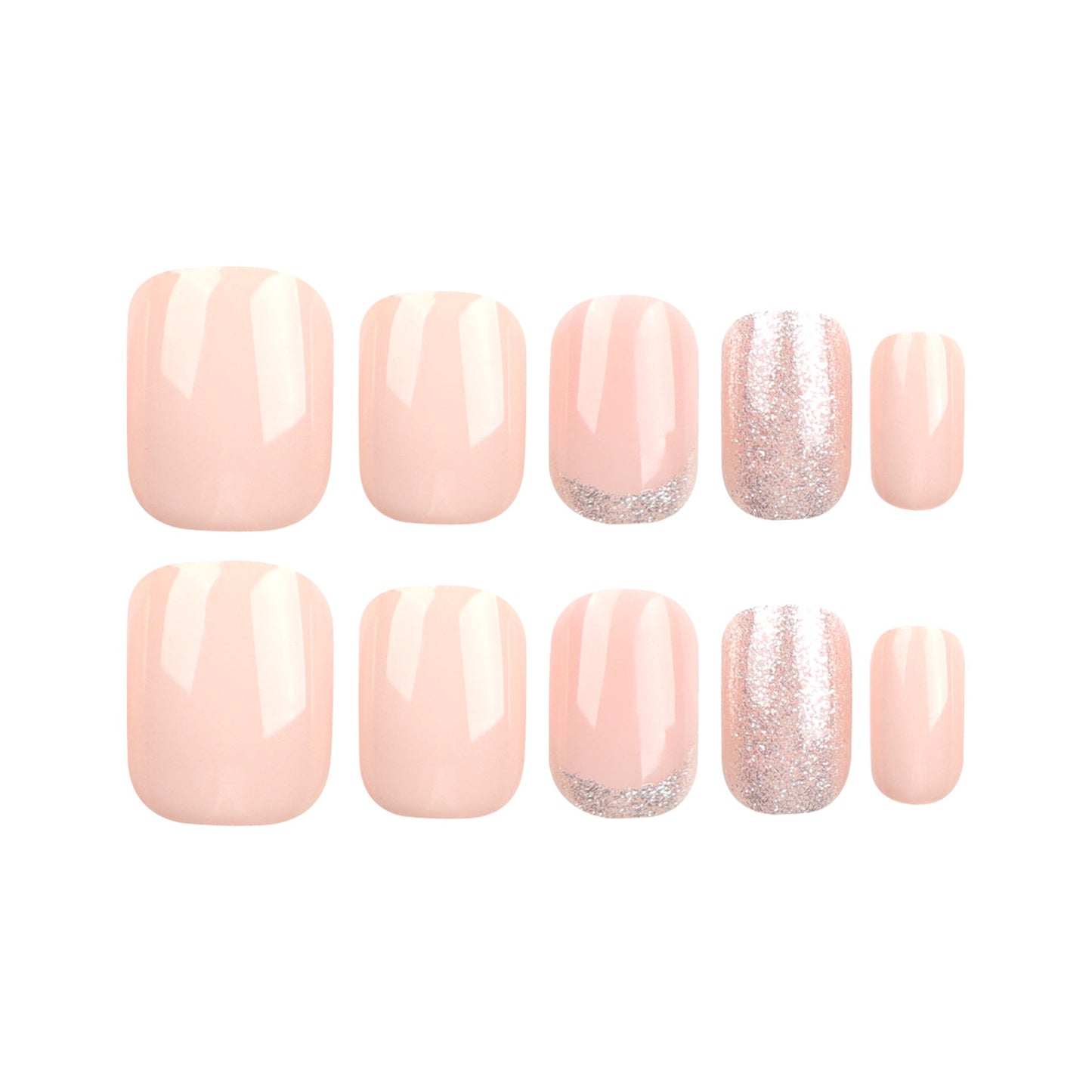 Dazzling Ballet Pink | Short Square Manicure | Press On Nails N654