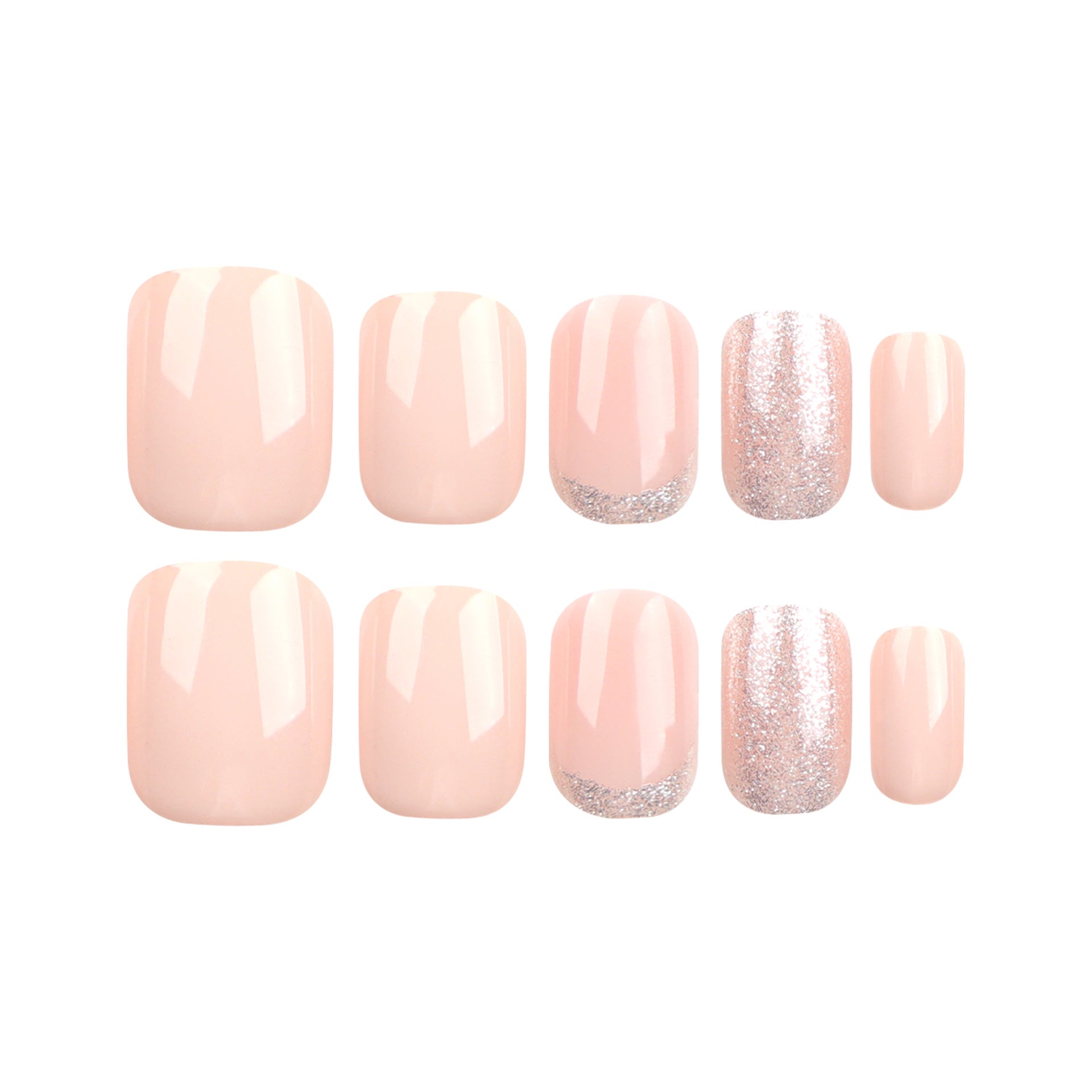 Dazzling Ballet Pink | Short Square Manicure | Press On Nails N654