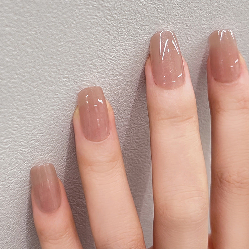 Dusty Pink Ombre | Short Almond Manicure | Press On Nails N407 Squoval