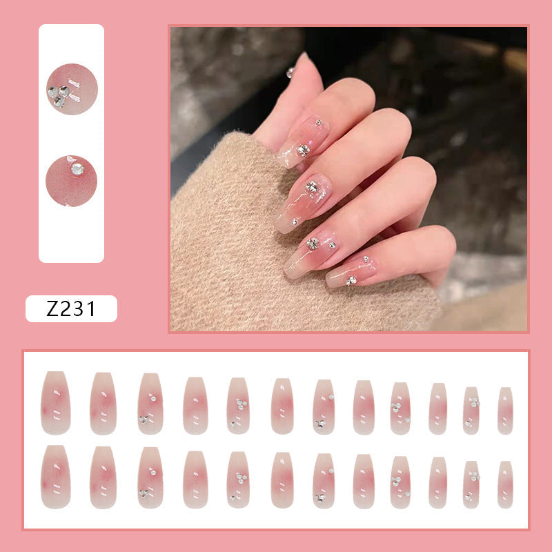 Dazzling Blush | Short Square Manicure | Press On Nail