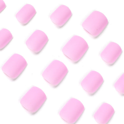 Dropshipping Short Fake Glue On Nails Wholesale Pink Press On Nails Artificial Fingernails