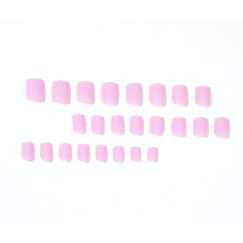 Dropshipping Short Fake Glue On Nails Wholesale Pink Press On Nails Artificial Fingernails