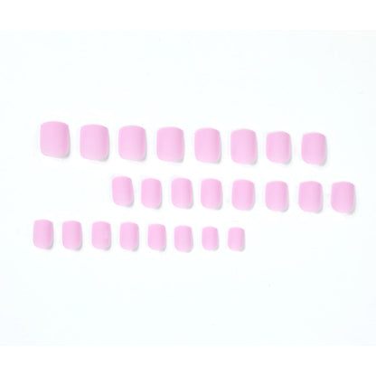 Dropshipping Short Fake Glue On Nails Wholesale Pink Press On Nails Artificial Fingernails