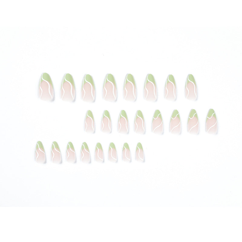 24 Pcs/set OEM/ODM Long Lasting Artificial Fake Nails Art Short Almond Tips Handmade Press On Nails