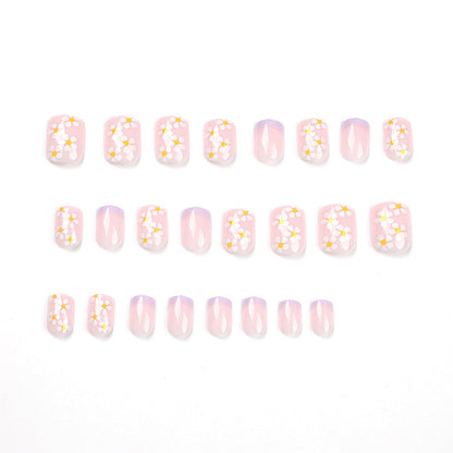 24Pcs/box Wholesale Flowers Handmade Artificial Fingernails Oem False Nails Short Press On Nails New