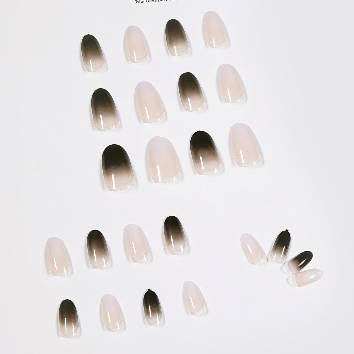 fast delivery customize 24pcs ombre short stilleto nail tips almond press on false nail high quality