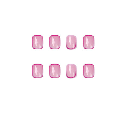 Dropshipping Pink Fake Nails Short Oval French Wholesale Press On Nail Artificial Fingernails