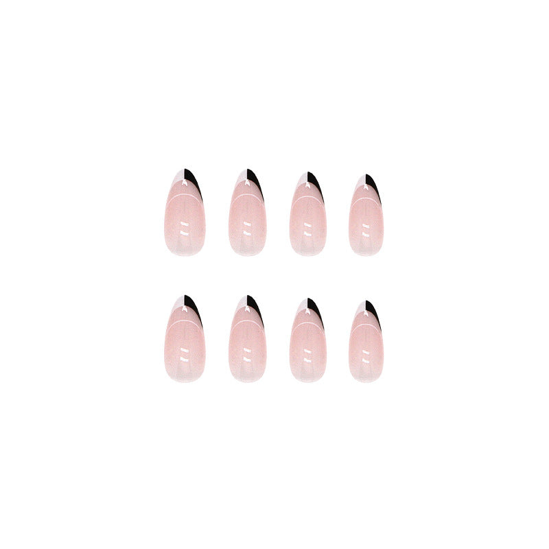 Cheap Wholesale 24 Pcs/box Back Glue Custom False Nails Artificial Fingernails Almond Press On Nail Short