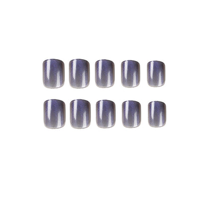 New Product Frosted Cat's Eye Cute Fake Nails Private Label Short Press On Nails Supplies