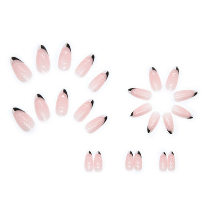 Cheap Wholesale 24 Pcs/box Back Glue Custom False Nails Artificial Fingernails Almond Press On Nail Short