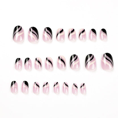 Personalized Wholesale Finger Nails Artificial Fingernails Short Wave False Nails Press On Nails Wholesale