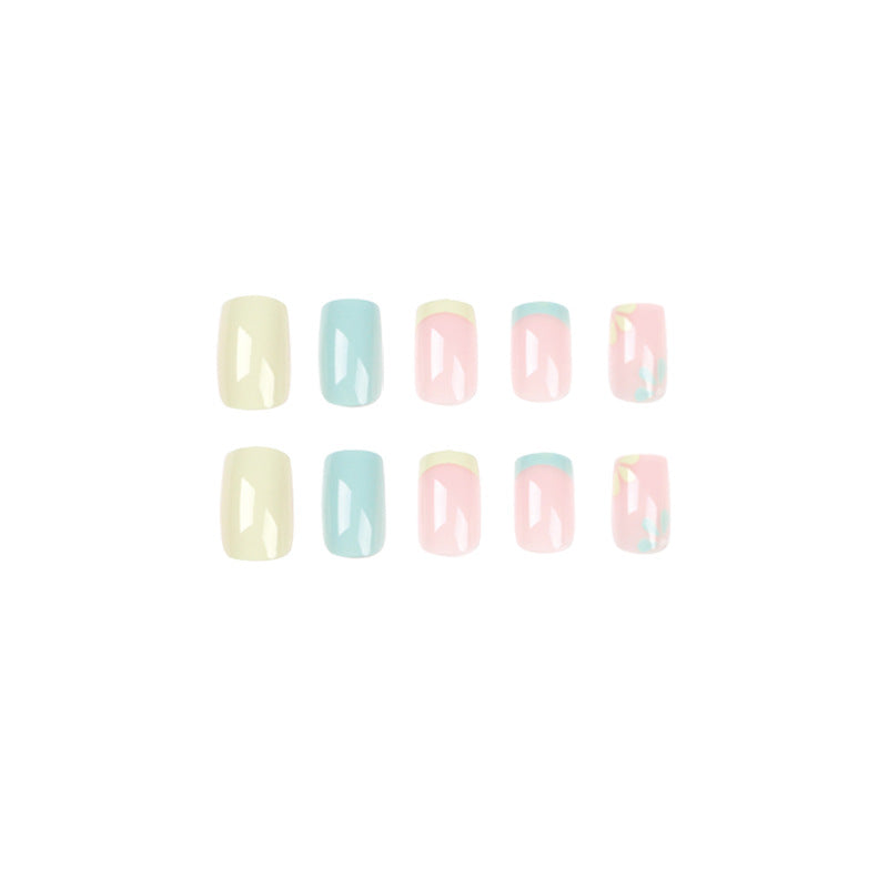 Package Custom Design Short Square Premium Quality False Nails Press On Nails Private Label Artificial Fingernails