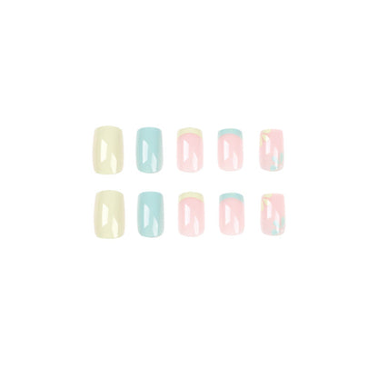 Package Custom Design Short Square Premium Quality False Nails Press On Nails Private Label Artificial Fingernails