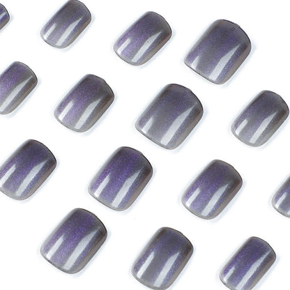 New Product Frosted Cat's Eye Cute Fake Nails Private Label Short Press On Nails Supplies