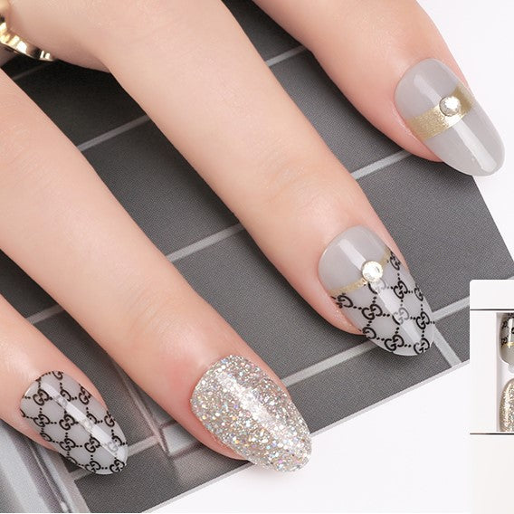 HOT KoreanStyle high-end High Quality Short Rainbow Press On Nails False Nails Custom Full Cover Artificial Fingernails