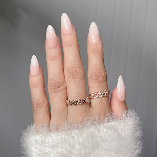 Elegant French Ombré Stiletto Nails