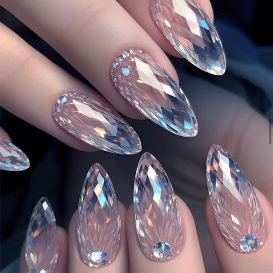 Crystal Prism Coffin Nails