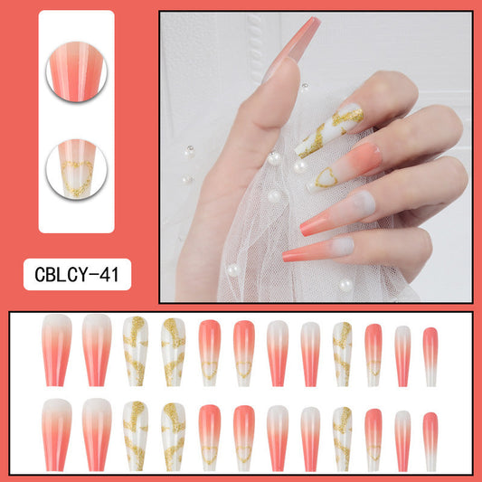 O2 Long Removable European and American Style Wearable Nail Tips CBLCY-41