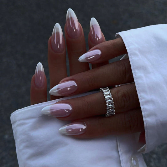 Elegant Ombre Coffin Nails - Luxe Lavender Dream