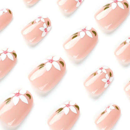 Sakura Blossom | Short Almond Manicure | Press On Nails N398