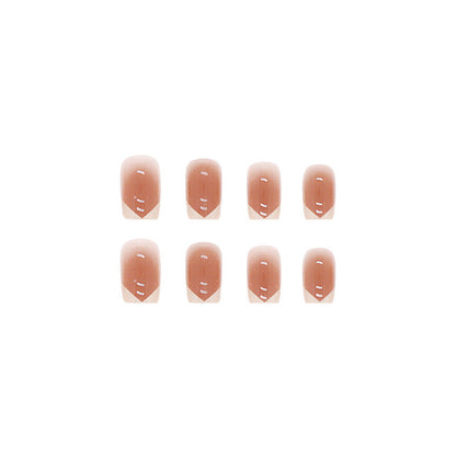 Simply Nude French| Short Squoval Manicure | Press On Nails