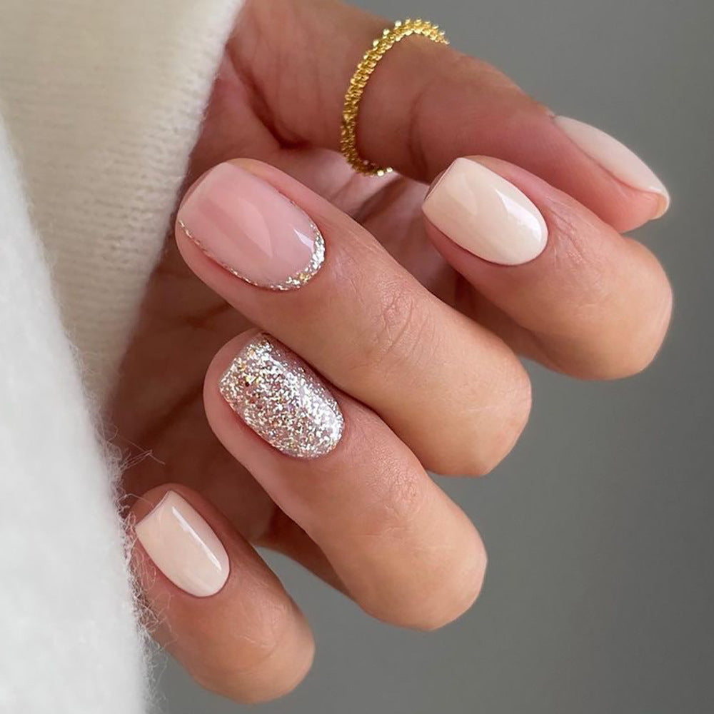 Dazzling Ballet Pink | Short Square Manicure | Press On Nails N654