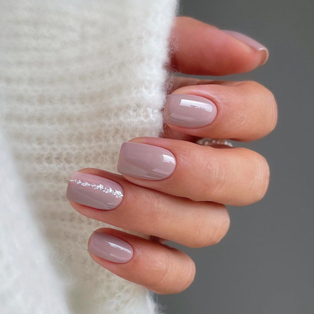 Mellow Mauve Tint| Short Squoval Manicure | Press On Nails N758