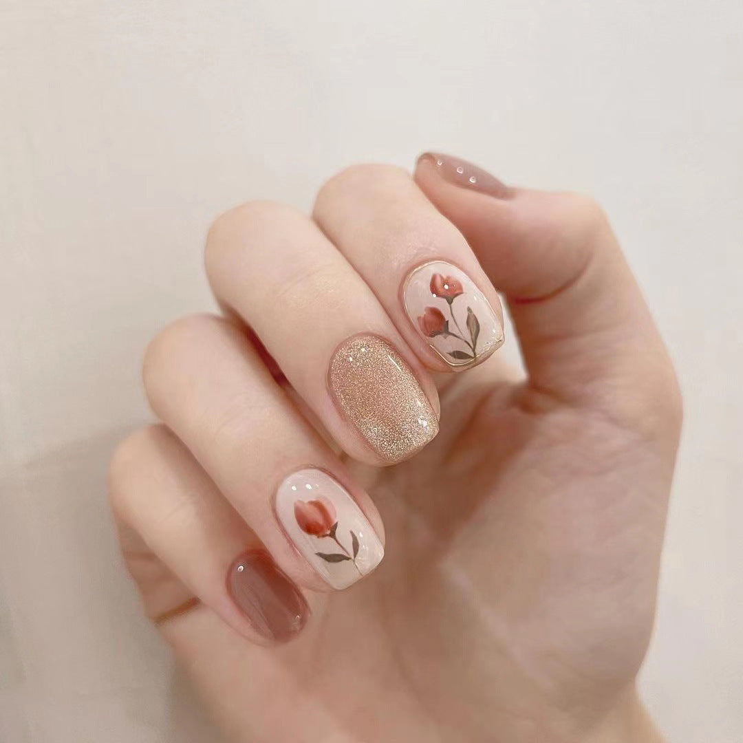 Rose Luxe | Short Squoval Manicure | Press On Nails N743