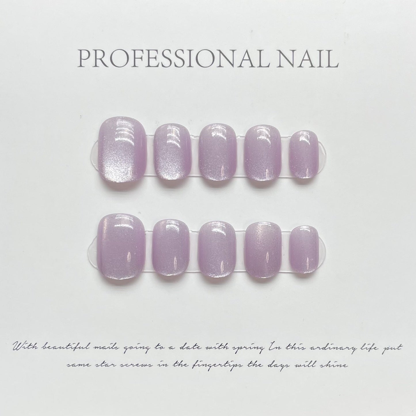 Bling Bliss| Short Squoval Manicure |Handmade Press On Nails H154 Purple