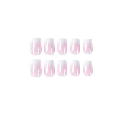 Blush Frost | Short Squoval Manicure | Press On Nails N349