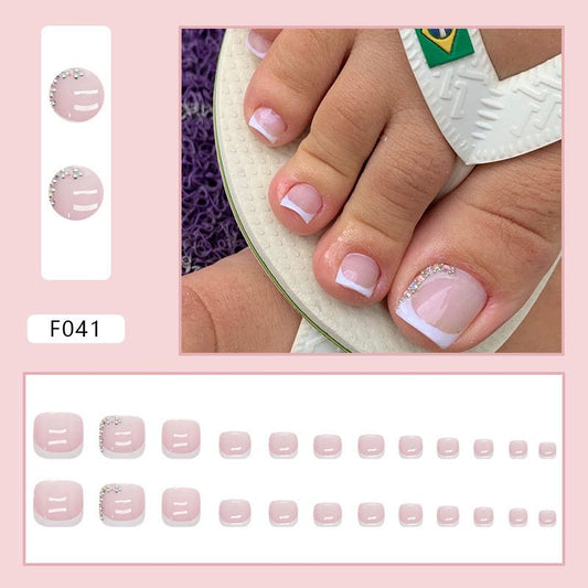 Press On Toe nails Set 24pcs/set F065